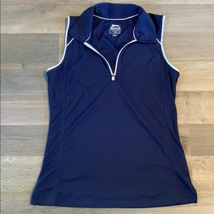 Slazenger Navy Sleeveless Golf Shirt